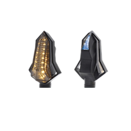 [RS-DIR-0053Y-BU] DIRECCIONAL LED SECUENCIAL TIPO SILUETA UNIVERSAL (AMARILLO-AZUL)