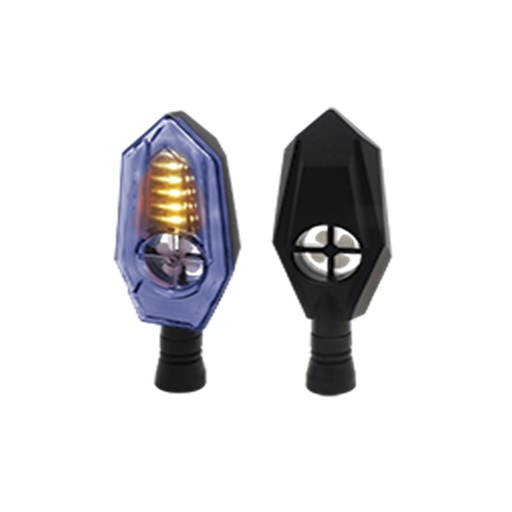 [RS-DIR-0054Y-BU] DIRECCIONAL LED SECUENCIAL TIPO ZAFIRO UNIVERSAL (AMARILLO-AZUL)