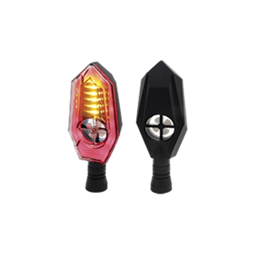 [RS-DIR-0054Y-R] DIRECCIONAL LED SECUENCIAL TIPO ZAFIRO UNIVERSAL (AMARILLO-ROJO)