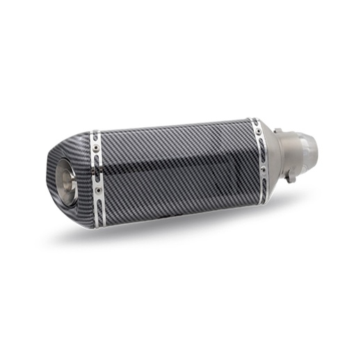 [RS-ESC-9003] ESCAPE DEPORTIVO HEXAGONAL UNA SALIDA CON PINTURA TIPO FIBRA DE CARBONO