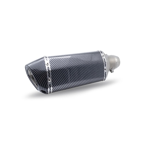 [RS-ESC-9001] ESCAPE DEPORTIVO RECTANGULAR UNA SALIDA CON PINTURA TIPO FIBRA DE CARBON