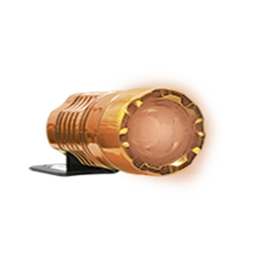[RS-LED-13069O] FARO AUXILIAR 1 LED TIPO BARRIL DELANTERO O TRASERO ESTROBO NARANJA