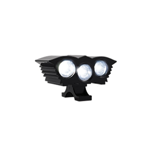 [RS-LED-13005W] FARO AUXILIAR LED TIPO AGUILA 3 OJOS BLANCO CON LUZ ALTA, BAJA Y ESTROBO