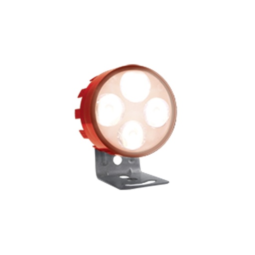 [RS-LED-13062R-W] FARO REDONDO 4 LED LUZ BLANCA ALTA, BAJA Y ESTROBO (ROJO-BLANCO)