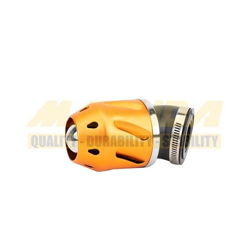 [FIL-2600-0049] FILTRO AIRE INDIVIDUAL LUJOSO NARANJA MATE PLATA 35-49MM