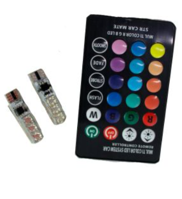 [FOC-030] FOCOS PELLIZCO 12 COLORES / 4 FUNCIONES / INTENSIDAD DE LUZ AJUSTABLE CON CONTROL REMOTO 12 Vcc
