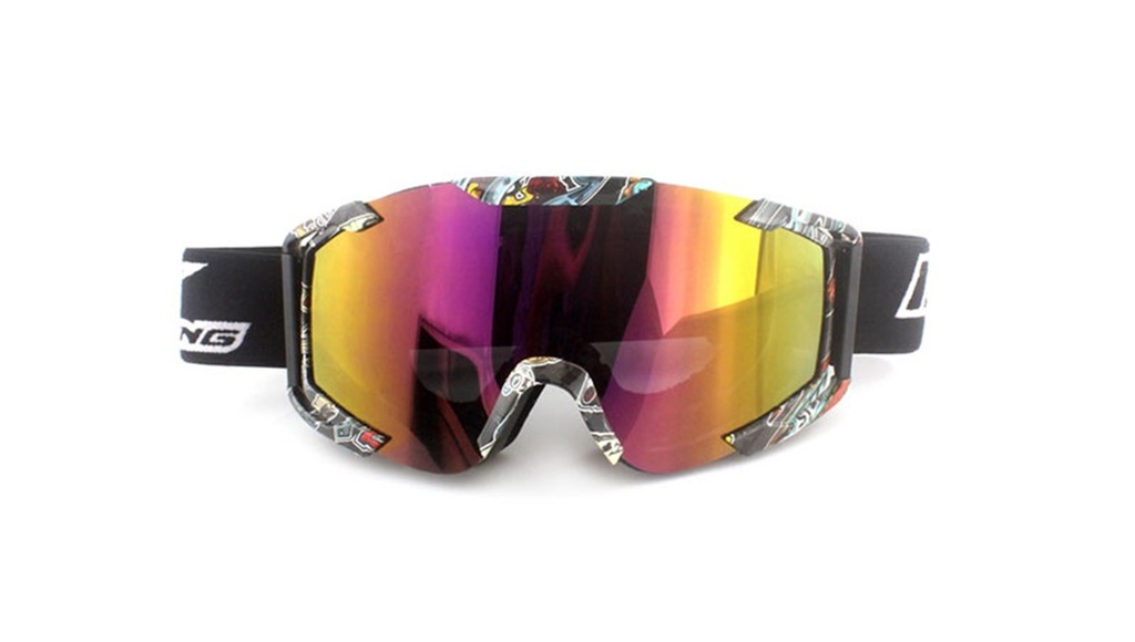 GOGGLES PREMIUM IRON RACING IR-400/52 LENTE ROJO | multimoto.mx
