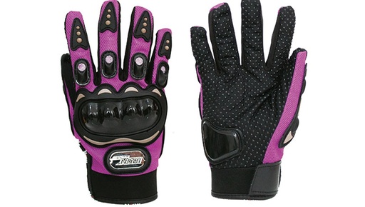 [GUA-7107-0054B] GUANTE P/ MOTOCICLISTA IRON RACING STREET MORADO TALLA S