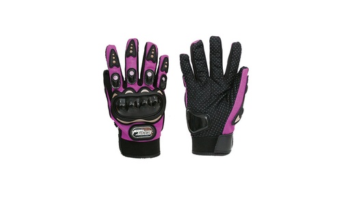 [GUA-7107-0054C] GUANTE P/MOTOCICLISTA IRON RACING STREET MORADO M