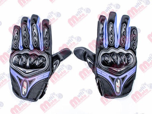 [GUA-7107-0011B] GUANTE P/MOTOCICLISTA IRON RACING TACTIL TOUCH NAVEGADOR AZUL TALLA  l