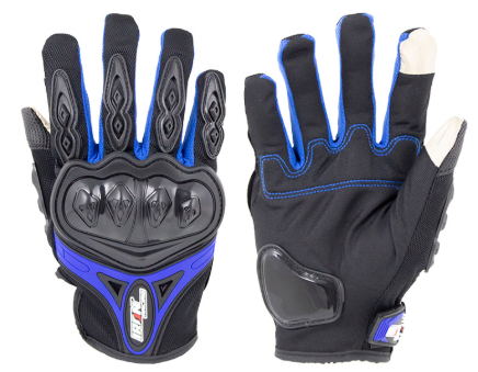 [GUA-7107-0011C-R] GUANTE P/MOTOCICLISTA IRON RACING TACTIL TOUCH NAVEGADOR AZUL TALLA XL