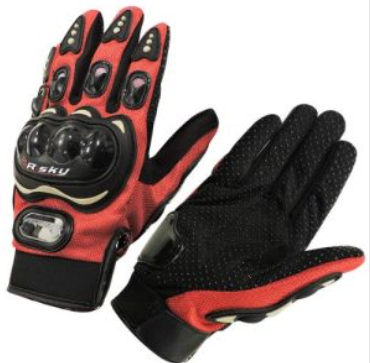 [GUN-155] GUANTES PROTECCIONES NUDILLOS ROJO G .