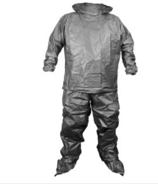 [IMP-008-M] IMPERMEABLE ECONOMICO ADVENTURE 360 UNISEX TALLA M CALIBRE 2.5 CHAMARRA, PANTALON C/BOTAS NEGRO
