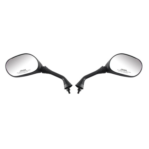 [F10010196-R] JUEGO ESPEJOS ITALIKA CON LOGO Y LEYENDA CS125, CS125 LED, DS 150, DS150 NEGRO, GS150, GS150 CON LEDS, GS150 LED CAJA, GS150 LED ELITE, GSC150, GSC175