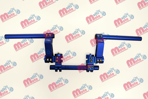 [BAS-1103-8591] MANUBRIO ALUMINIO UNIVESAL PREMIUM IRON RACING COLOR AZUL