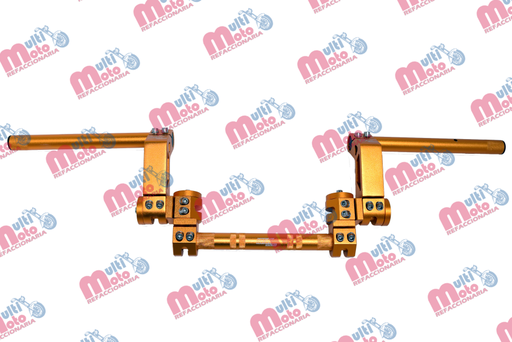 [BAS-1103-8592] MANUBRIO ALUMINIO UNIVESAL PREMIUM IRON RACING COLOR DORADO