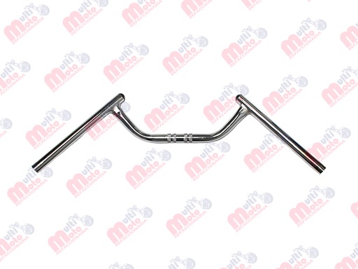 [02-MURCRO] MANUBRIO TIPO MURCIELAGO UNIVERSAL TUBO 7/8 CAL. 14 CROMO)