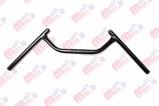 [02-MURNE] MANUBRIO TIPO MURCIELAGO UNIVERSAL TUBO 7/8 CAL. 14 NEGRO