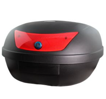 [CJA-HF802] CAJA PORTA-EQUIPAJE NEGRA 2 CASCOS MOTONETAS Y MOTOS DE TRABAJO / CAPACIDAD: 48 l ANCHO: 60 cm / ALTO: 44 cm/ FONDO: 32 cm / FIJA / REFLEJANTE / CARGA 6 kg