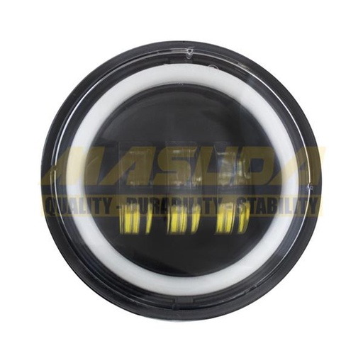 [FOB-3216-9003] PAR FAROS 4" DELANTEROS REDONDOS LED ANTI-NIEBLA OJO ANGEL BLX-C27 45*2W 10-80V 6500K 6200*2LM