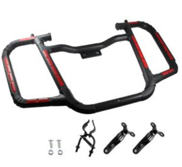 [PAR-025] PARRILLA CUBRE PIERNAS NEGRO C/ REFLEJANTES MOTOS DE TRABAJO