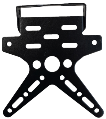 [POR-6799-0001N-R] PORTA-PLACA ALUMINIO DECORATIVO NEGRO