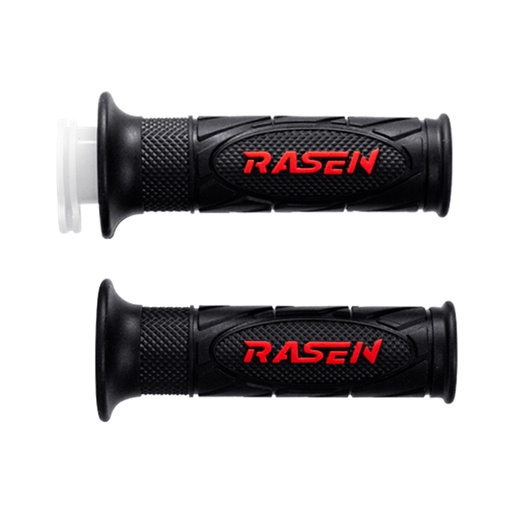 [RS-PUN-10015R] PUÑO DE CAUCHO TIPO OVALO NEGRO CON ROJO