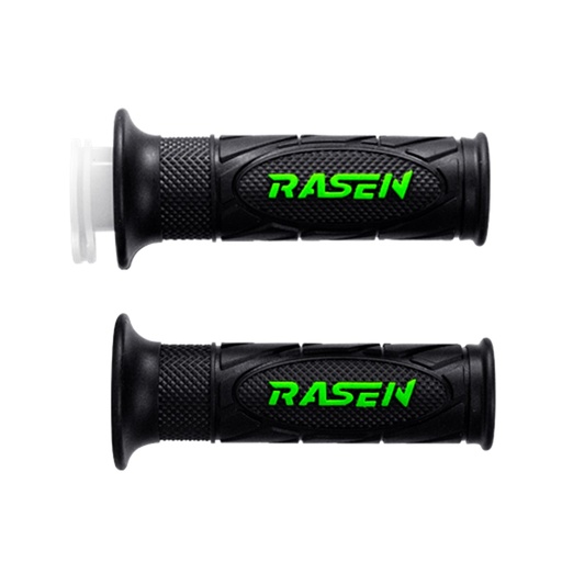 [RS-PUN-10015GN] PUÑO DE CAUCHO TIPO OVALO NEGRO CON VERDE