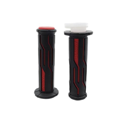 [RS-PUN-10014R] PUÑO DE CAUCHO TIPO SURCOS NEGRO CON ROJO