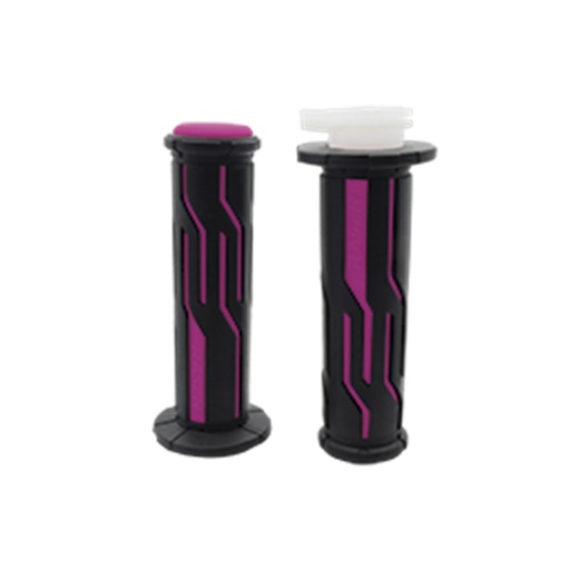 [RS-PUN-10014P] PUÑO DE CAUCHO TIPO SURCOS NEGRO CON ROSA