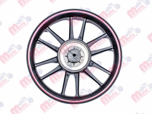 [F15030151] RIN TRAS NEGRO FILO ROJO ROSA RC150 2016