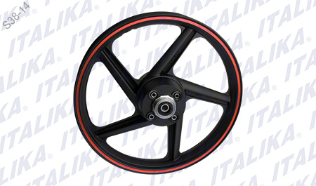 [F15030137] RIN TRASERO NEGRO FILO NARANJA