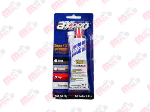 [QAX-SBRO-070G] SELLADOR DE SILICON EN BLISTER (ROJO) 70 GR