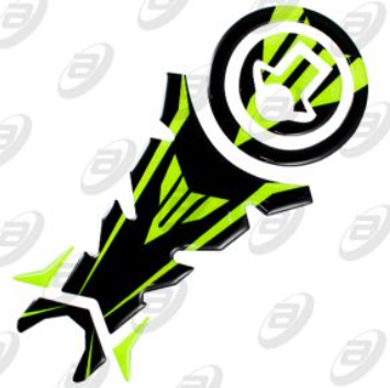 [STI-010] STICKER PROTECTOR DE GOMA LINE NEGRO / VERDE PARA TANQUE DE GASOLINA