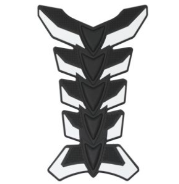 [STI-004NB] STICKER PROTECTOR DE GOMA NEGRO/BLANCO PARA TANQUE DE GASOLINA UNIVERSAL