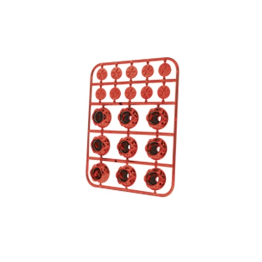 [RS-GRL-12016R] TAPA PARA TORNILLO HEXAGONAL DE PLASTICO UNIVERSAL (ROJO)