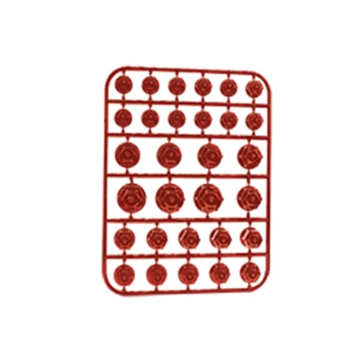 [RS-GRL-12005R] TAPON TORNILLO DE PLASTICO DECORATIVO TIPO CUPULA (ROJO)