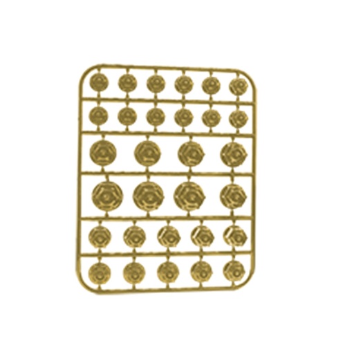 [RS-GRL-12005GD] TAPON TORNILLO DE PLASTICO DECORATIVO TIPO CUPULA DORADO UNIVERSAL