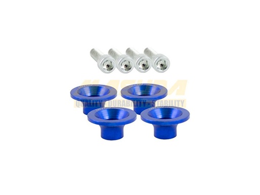 [TOR-6701-0851A] TORNILLO DECORATIVO ALUMINIO CONICO M6 AZUL JUEGO 4 PZS