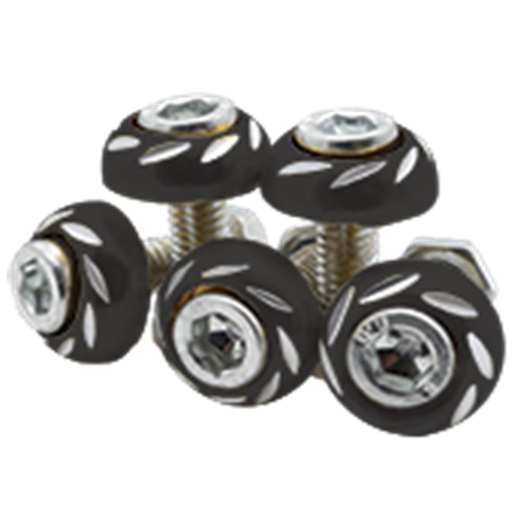 [RS-GRL-12010BK] TORNILLO PLANO DECORATIVOS NEGRO UNIVERSAL