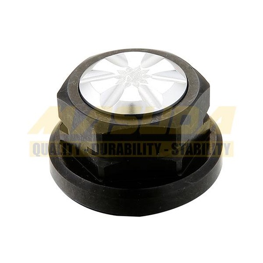 [TUE-6801-0904] TUERCA DE COLUMNA DIRECCION ALUMINIO DEPORTIVO UNIVERSAL NEGRO