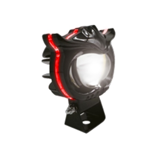[RS-LED-13135R-Y-W] FARO LED BUHO UNA LUPA CON HALO INTERMEDIO (ROJO-BLANCO-AMARILLO)