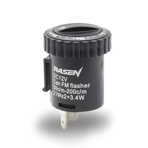 [RS-GRL-12033BK] FLASHER O RELAY DE DIRECCIONALES AJUSTABLE DE PERILLA UNIVERSAL