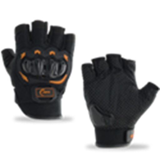 [RS-GUA-17002O-XXL] GUANTE MEDIO DEDO CON PROTECCION COLOR NARANJA