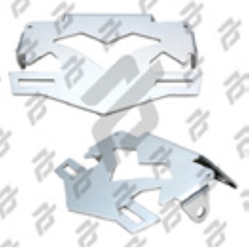 [PTP-005] PORTA PLACA PLATEADO UNIVERSAL