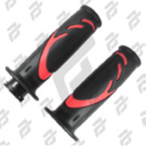 [PUÑ-163] PUÑOS TPE ANTIDERRAPANTE ARCH ROJO CON TUBO MOVIL MANUBRIO 7/8 UNIVERSAL