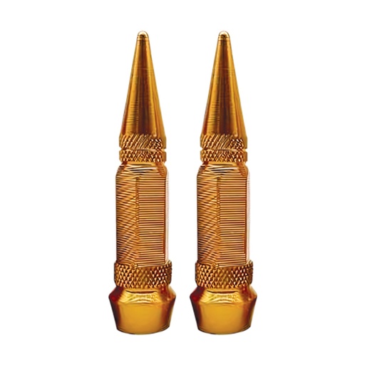 [RS-GRL-12040GD] TAPON DECORATIVO PARA VALVULA EN FORMA DE PUNTA (DORADO)