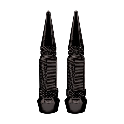 [RS-GRL-12040BK] TAPON DECORATIVO PARA VALVULA EN FORMA DE PUNTA (NEGRO)