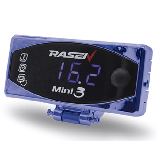 [RS-GRL-12022BU] VOLTIMETRO RECTANGULAR CON RELOJ COLOR AZUL